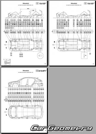 Mitsubishi Galant Fortis Sportback (CX4A) 2008-2015 (RH Japanese market) Body dimensions