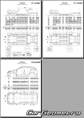 Mitsubishi Eclipse Cross (GK1W) 2021-2024 (RH Japanese market) Body dimensions