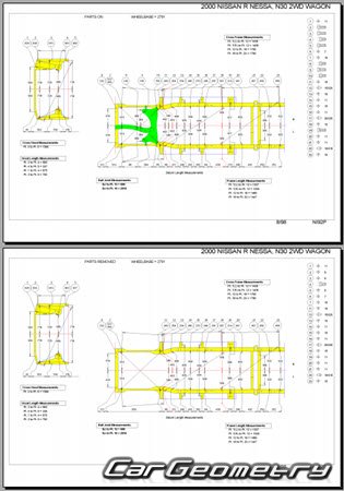 Nissan Rnessa (N30) 1997-2001 (RH Japanese market) Body dimensions