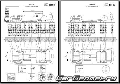 Nissan Primera (P12) 2001-2005 (RH Japanese market) Body dimensions