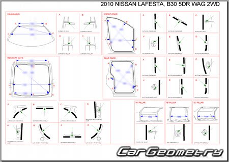 Nissan Lafesta (B30) 2004-2012 (RH Japanese market) Body dimensions