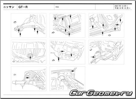 Nissan GT-R (R35) 2007-2023 (RH Japanese market) Body dimensions