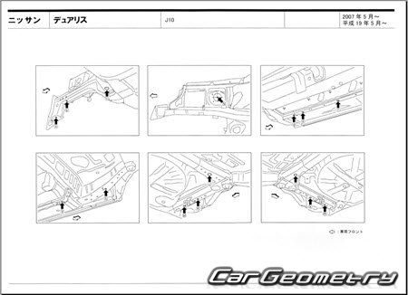 Nissan Dualis (J10) 2007-2014 (RH Japanese market) Body dimensions