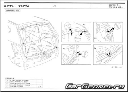 Nissan Dualis (J10) 2007-2014 (RH Japanese market) Body dimensions