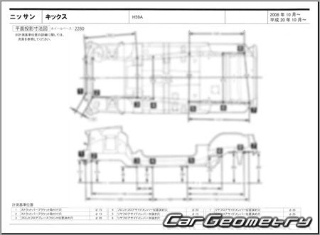 Nissan Kix (H59A) 2008-2012 (RH Japanese market) Body dimensions