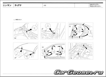 Nissan Teana (J32) 20082014 (RH Japanese market) Body dimensions