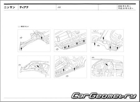 Nissan Teana (J32) 20082014 (RH Japanese market) Body dimensions