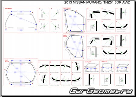 Nissan Murano (Z51) 20082015 (RH Japanese market) Body dimensions