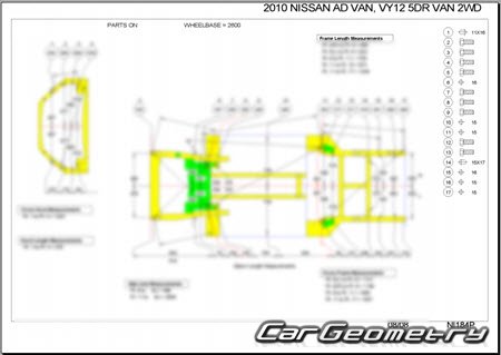 Nissan AD & AD Expert (Y12) 20062016 (RH Japanese market) Body dimensions