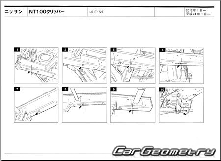 Nissan NT100 Clipper (U71T U72T) 2012-2013 (RH Japanese market) Body dimensions