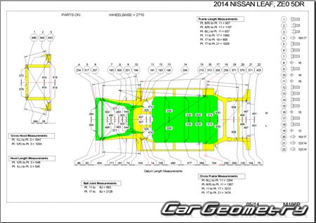 Nissan Leaf (ZE0) 2010-2017 (RH Japanese market) Body dimensions