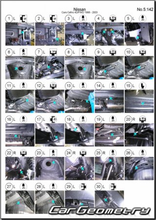 Nissan Cefiro (A33) 1998-2003 (RH Japanese market) Body dimensions