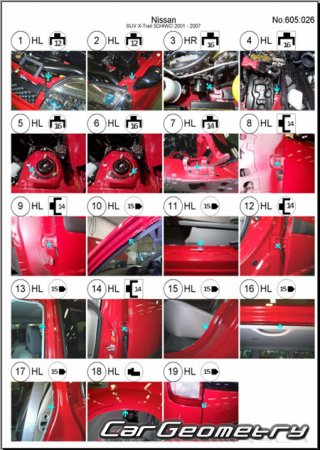 Nissan X-Trail (T30) 2000-2007 (RH Japanese market) Body dimensions