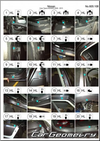 Nissan Teana (J32) 20082014 (RH Japanese market) Body dimensions