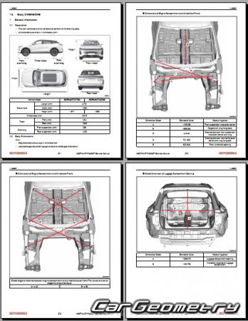   Exeed RX & Yaoguang  2023 Body dimensions