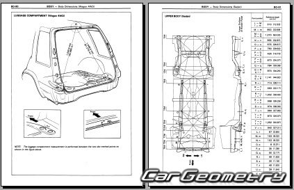 Toyota Tercel (AL21 AL25) 19831988 Body dimensions 