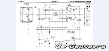 Toyota Tercel (AL21 AL25) 19831988 Body dimensions 