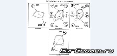 Toyota Tercel (AL21 AL25) 19831988 Body dimensions 