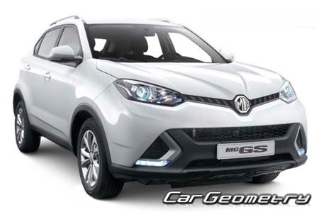 Кузовные размеры MG GS 2015-2019, Размеры кузова МГ Гс Кузовные размеры MG GS 2015-2019, Размеры кузова МГ Гс