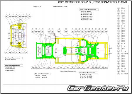 Mercedes SL (R232) 2022-2030 Body dimensions