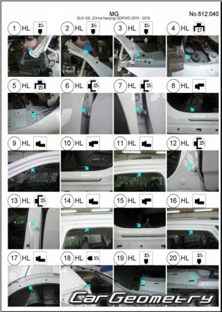   MG GS 2015-2019 Body dimensions