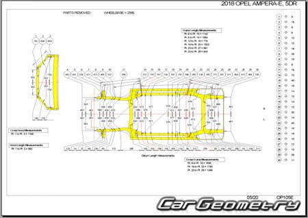 Opel Ampera-e 20172021 Body dimensions
