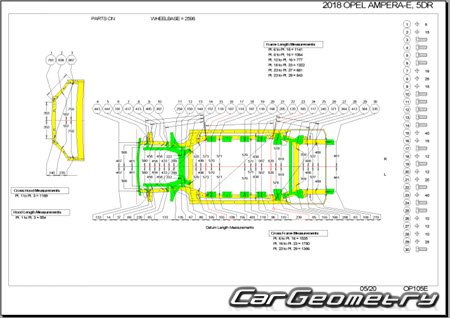 Opel Ampera-e 20172021 Body dimensions