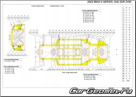 BMW 2 Series Coupe (G42) 2022-2026 Body dimensions