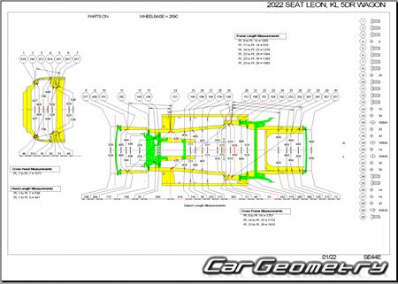 Seat Leon Sportstourer 2020-2027 Body dimensions