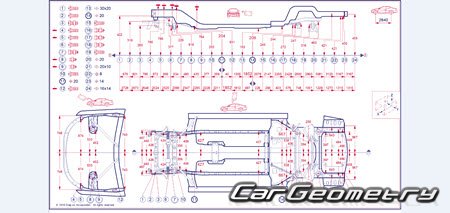 Mercedes C-Class Cabrio (A205) 2015-2021 Body dimensions