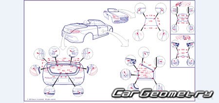 Mercedes C-Class Cabrio (A205) 2015-2021 Body dimensions