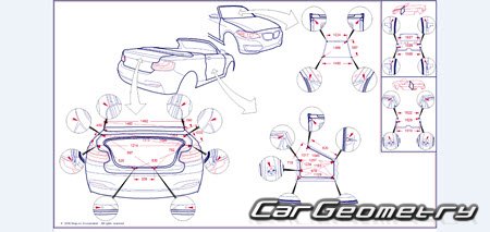 BMW 2 Series Cabrio (F23) 2015-2020 Body dimensions