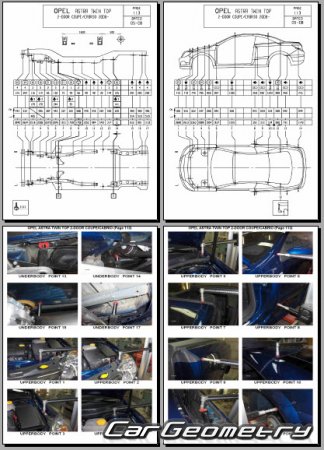 Opel Astra H TwinTop L67 2007-2010 Body Dimensions