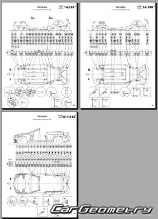 Mercedes C-Class Cabrio (A205) 2015-2021 Body dimensions