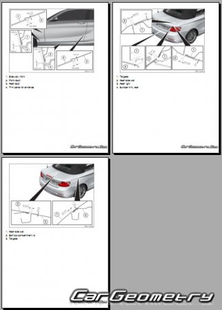 BMW 2 Series Cabrio (F23) 2015-2020 Body dimensions