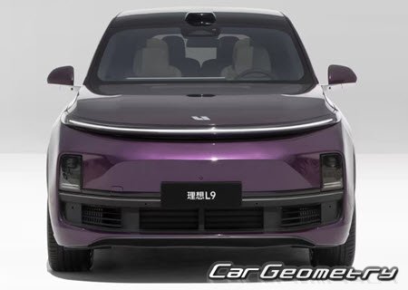 Кузовные размеры Li Xiang L9 2022-2026, Размеры кузова Лисян Л9 Кузовные размеры Li Xiang L9 2022-2026, Размеры кузова Лисян Л9