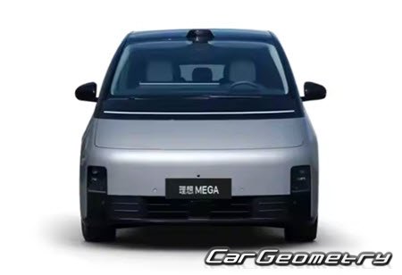 Кузовные размеры Li Xiang Mega 2023-2029, Размеры кузова Лисян Мега Кузовные размеры Li Xiang Mega 2023-2029, Размеры кузова Лисян Мега