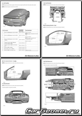   Ford Mustang 2023-2030 Body dimensions