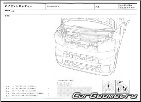 Daihatsu Hijet Caddie (LA700V LA710V) 2016-2021 (RH Japanese market) Body dimensions