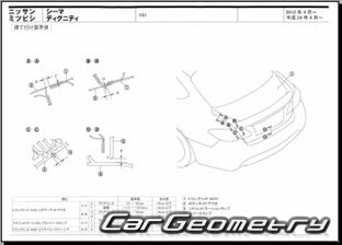 Mitsubishi Dignity & Proudia (Y51) 2012-2016 (RH Japanese market) Body dimensions