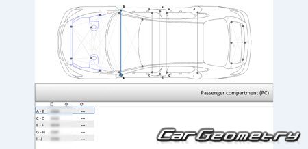 Mitsubishi Dignity & Proudia (Y51) 2012-2016 (RH Japanese market) Body dimensions