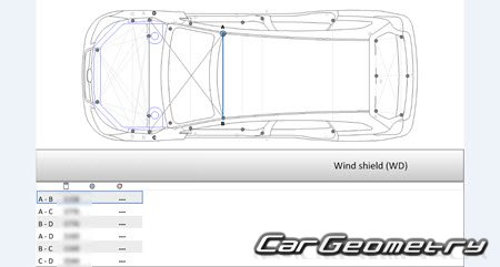 Subaru Forester (SJG SJ5) 2012-2018 (RH Japanese market) Body dimensions