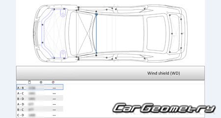 Nissan Sylphy (B17) 2012-2020 (RH Japanese market) Body dimensions