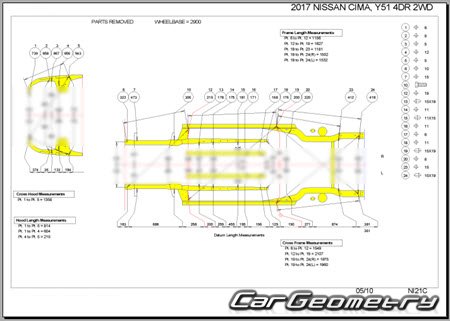 Nissan Cima (Y51) 20122022 (RH Japanese market) Body dimensions