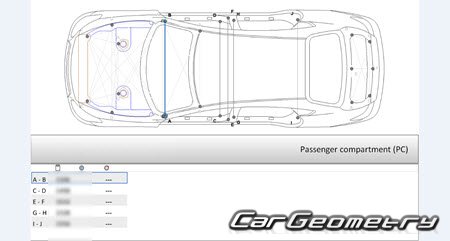 Nissan Cima (Y51) 20122022 (RH Japanese market) Body dimensions