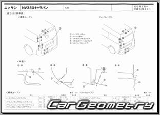 Nissan NV350 Caravan (E26) 2012-2021 (RH Japanese market) Body dimensions