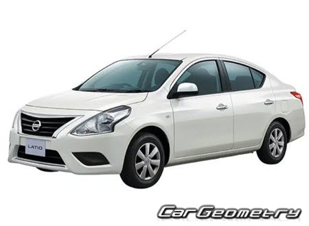 Кузовные размеры Nissan Latio (N17) 2012-2016, Размеры кузова Ниссан Латио (N17) 2012-2016 Кузовные размеры Nissan Latio (N17) 2012-2016, Размеры кузова Ниссан Латио (N17) 2012-2016