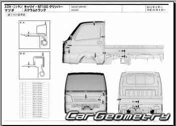 Nissan NT100 Clipper (DR16T) 2014-2020 (RH Japanese market) Body dimensions