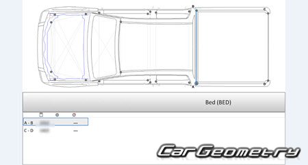 Isuzu D-Max 2007-2012 Body dimensions