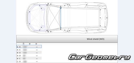   Subaru Exiga (YA4 YA5) 20082015 (RH Japanese market) Body dimensions